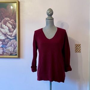 Gap v neck sweater. Nylon/Xtra fine Marino wool/acrylic. Machine wash-gentle.